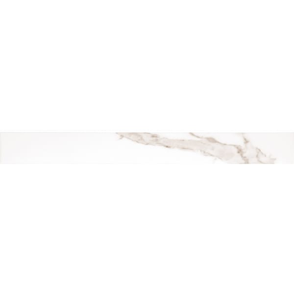 Savoy Crema 3 In. X 24 In. Polished Porcelain Bullnose Wall Tile, 30PK